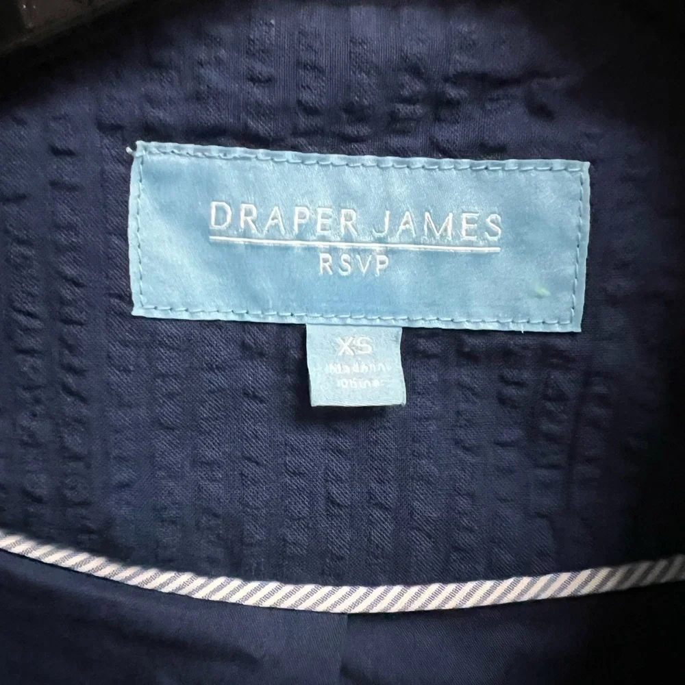 DRAPER JAMES RSVP Women’s Blue Textured Blazer - Size XS - Picture 4 of 9